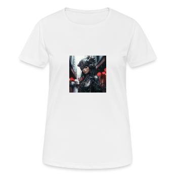 Japan Cyber Punk - T-shirt respirant Femme - blanc - Devant - AI Model Female 172 dark (172cm)