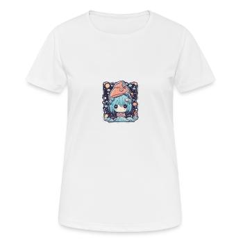 Weltall Mädchen - Frauen T-Shirt atmungsaktiv - Weiß - Vorne - AI Model Female 172 dark (172cm)