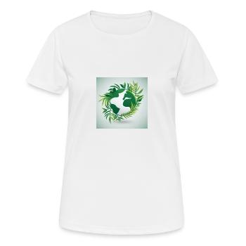 Monde durable - T-shirt respirant Femme - blanc - Devant - AI Model Female 172 dark (172cm)