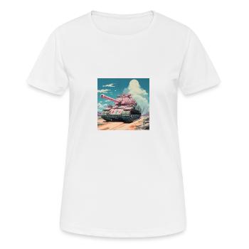 1970s scifi anime tank - Frauen T-Shirt atmungsaktiv - Weiß - Vorne - AI Model Female 172 dark (172cm)