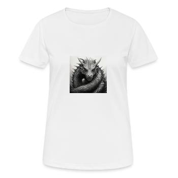 Protecteur de dragon - T-shirt respirant Femme - blanc - Devant - AI Model Female 172 dark (172cm)