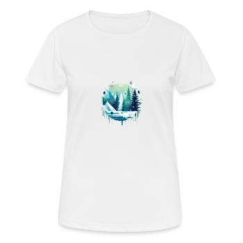 Monde d’hiver - T-shirt respirant Femme - blanc - Devant - AI Model Female 172 dark (172cm)