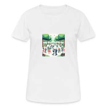 Shared rhythm - Women's Breathable T-Shirt - white - Front - AI Model Female 172 dark (172cm)