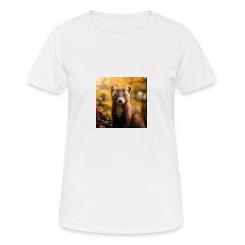The world of the forest weasel - Women's Breathable T-Shirt - white - Front - AI Model Female 172 dark (172cm)