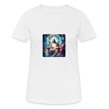 image 40 - T-shirt respirant Femme - blanc - Devant - AI Model Female 172 dark (172cm)