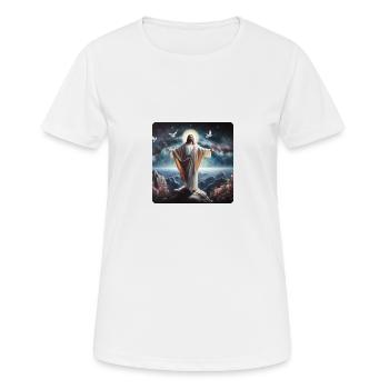 Image 39 - T-shirt respirant Femme - blanc - Devant - AI Model Female 172 dark (172cm)