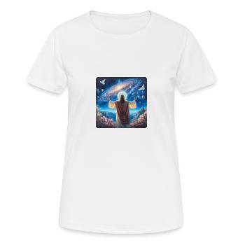 Image 32 - T-shirt respirant Femme - blanc - Devant - AI Model Female 172 dark (172cm)