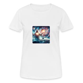Image 24 - T-shirt respirant Femme - blanc - Devant - AI Model Female 172 dark (172cm)
