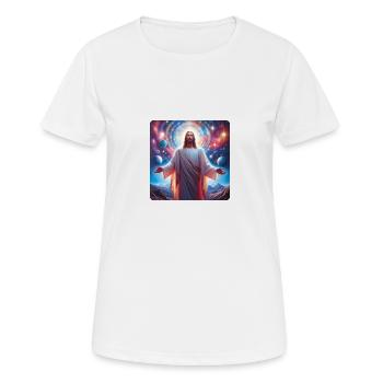 Image 37 - T-shirt respirant Femme - blanc - Devant - AI Model Female 172 dark (172cm)