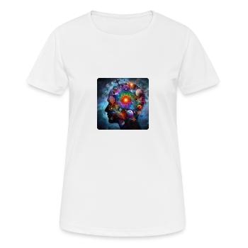Image 5 - T-shirt respirant Femme - blanc - Devant - AI Model Female 172 dark (172cm)