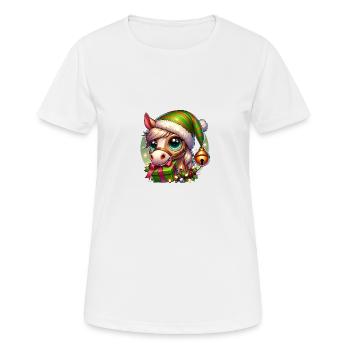Cheval lutin - T-shirt respirant Femme - blanc - Devant - AI Model Female 172 dark (172cm)