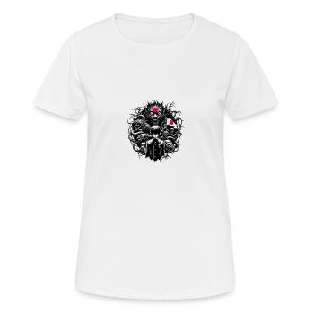 Démon samurai - T-shirt respirant Femme - blanc - Devant - AI Model Female 172 dark (172cm)