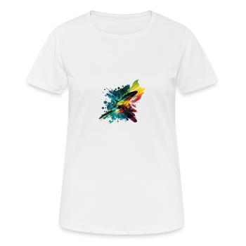 arc-en-ciel - T-shirt respirant Femme - blanc - Devant - AI Model Female 172 dark (172cm)
