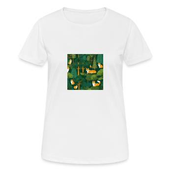 wald - Frauen T-Shirt atmungsaktiv - Weiß - Vorne - AI Model Female 172 dark (172cm)