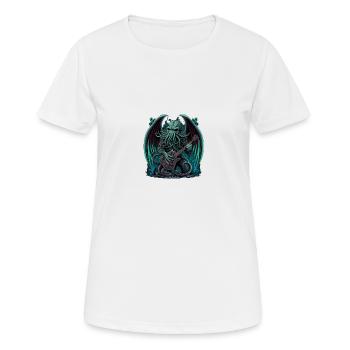 Cthulhu-Felsen - Frauen T-Shirt atmungsaktiv - Weiß - Vorne - AI Model Female 172 dark (172cm)