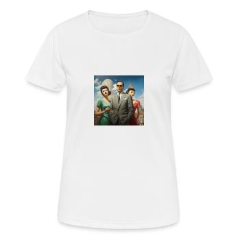 Italienischer Retrowave - Frauen T-Shirt atmungsaktiv - Weiß - Vorne - AI Model Female 172 dark (172cm)