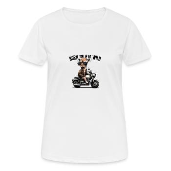 Né pour être sauvage. - T-shirt respirant Femme - blanc - Devant - AI Model Female 172 dark (172cm)