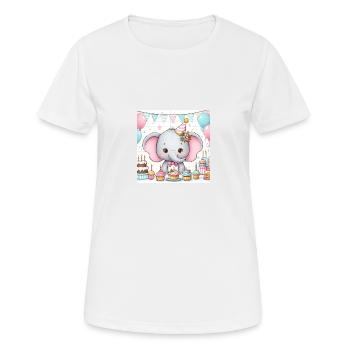 Elefant - Frauen T-Shirt atmungsaktiv - Weiß - Vorne - AI Model Female 172 dark (172cm)