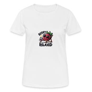Baie Détendue - T-shirt respirant Femme - blanc - Devant - AI Model Female 172 dark (172cm)
