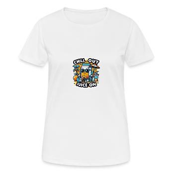 Chill out - Juice on. - Women's Breathable T-Shirt - white - Front - AI Model Female 172 dark (172cm)