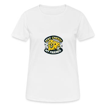 Restez ringard - T-shirt respirant Femme - blanc - Devant - AI Model Female 172 dark (172cm)