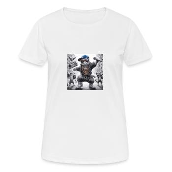 MC Meow - Frauen T-Shirt atmungsaktiv - Weiß - Vorne - AI Model Female 172 dark (172cm)
