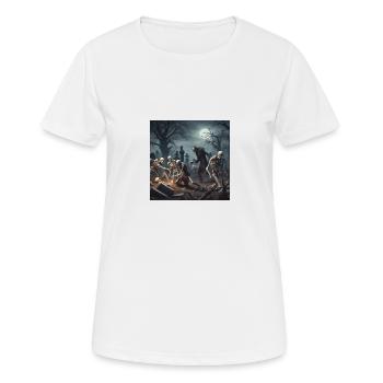 Cimetière de Skellet - T-shirt respirant Femme - blanc - Devant - AI Model Female 172 dark (172cm)