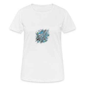 Geschwindigkeit neuronaler Netze - Frauen T-Shirt atmungsaktiv - Weiß - Vorne - AI Model Female 172 dark (172cm)