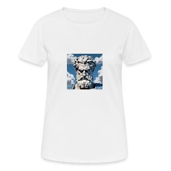 Mythos Zeus - Frauen T-Shirt atmungsaktiv - Weiß - Vorne - AI Model Female 172 dark (172cm)