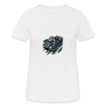Avancée de l’avant-garde blindée - T-shirt respirant Femme - blanc - Devant - AI Model Female 172 dark (172cm)