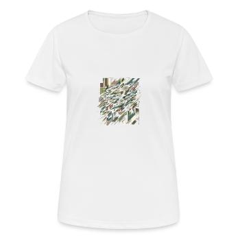 Camouflage Burst - Women's Breathable T-Shirt - white - Front - AI Model Female 172 dark (172cm)