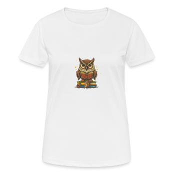 Hibou d’étude - T-shirt respirant Femme - blanc - Devant - AI Model Female 172 dark (172cm)