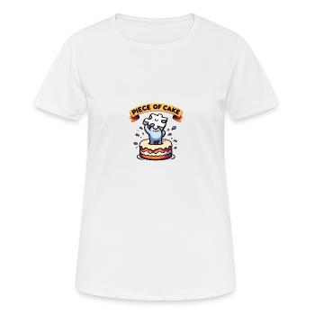 Piece Of Cake - Frauen T-Shirt atmungsaktiv - Weiß - Vorne - AI Model Female 172 dark (172cm)
