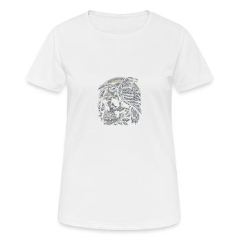 Sentinelle de minuit - T-shirt respirant Femme - blanc - Devant - AI Model Female 172 dark (172cm)