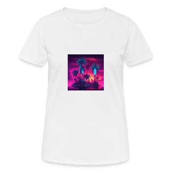 Insel - Frauen T-Shirt atmungsaktiv - Weiß - Vorne - AI Model Female 172 dark (172cm)