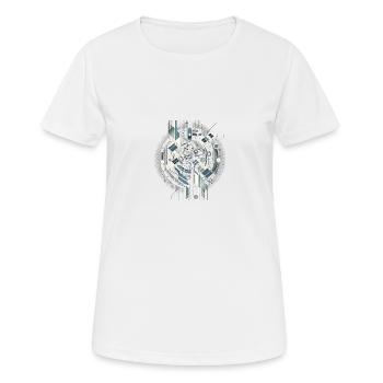 Surveillance orbitale par satellite - T-shirt respirant Femme - blanc - Devant - AI Model Female 172 dark (172cm)