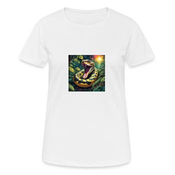 Python Snake - Women's Breathable T-Shirt - white - Front - AI Model Female 172 dark (172cm)