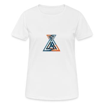 Triadic Nexus of Ruego Arts - Frauen T-Shirt atmungsaktiv - Weiß - Vorne - AI Model Female 172 dark (172cm)