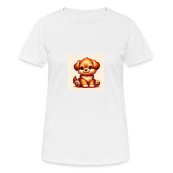 Chiot - T-shirt respirant Femme - blanc - Devant - AI Model Female 172 dark (172cm)