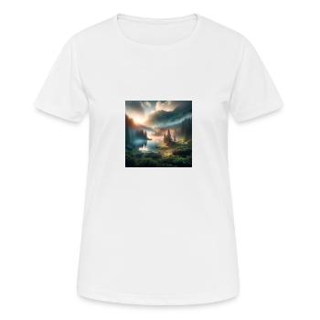Lever du soleil - T-shirt respirant Femme - blanc - Devant - AI Model Female 172 dark (172cm)