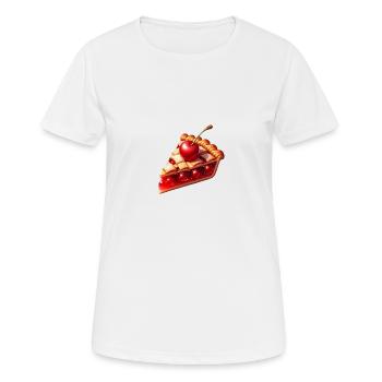 Tarte aux cerises - T-shirt respirant Femme - blanc - Devant - AI Model Female 172 dark (172cm)