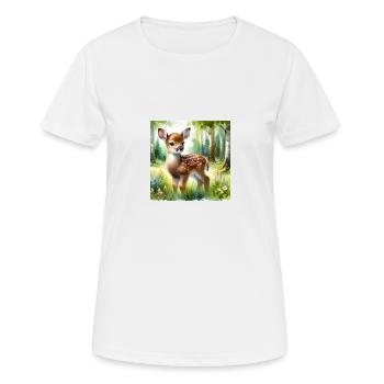 sweet fawn - Women's Breathable T-Shirt - white - Front - AI Model Female 172 dark (172cm)