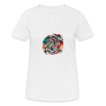 Infernal Dragon Spiral - Women's Breathable T-Shirt - white - Front - AI Model Female 172 dark (172cm)