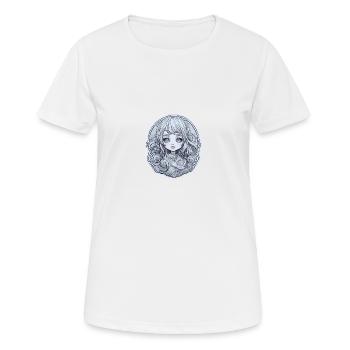 Joie de vivre rayonnante : une fille dans le bonheur - T-shirt respirant Femme - blanc - Devant - AI Model Female 172 dark (172cm)