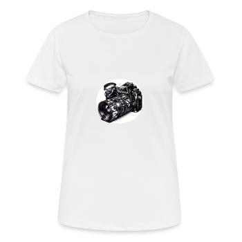 Photo camera digital analogue - Women's Breathable T-Shirt - white - Front - AI Model Female 172 dark (172cm)