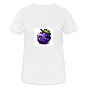 Violet prune - T-shirt respirant Femme - blanc - Devant - AI Model Female 172 dark (172cm)