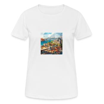Istanbul - Frauen T-Shirt atmungsaktiv - Weiß - Vorne - AI Model Female 172 dark (172cm)