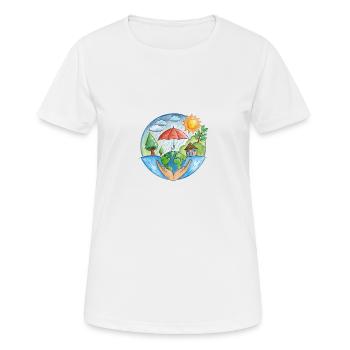 Protection du climat - T-shirt respirant Femme - blanc - Devant - AI Model Female 172 dark (172cm)