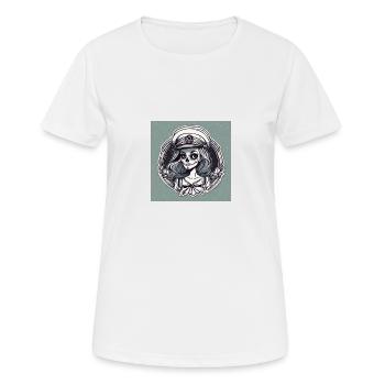 Captaingirl - Frauen T-Shirt atmungsaktiv - Weiß - Vorne - AI Model Female 172 dark (172cm)