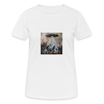Streetart extraterrestre - T-shirt respirant Femme - blanc - Devant - AI Model Female 172 dark (172cm)
